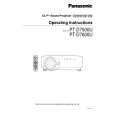 PANASONIC PT-D7600U Instrukcja Obsługi