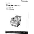 PANASONIC UF755 Instrukcja Obsługi