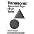PANASONIC EP5D5 Instrukcja Obsługi
