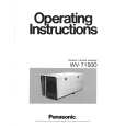 PANASONIC WV7150D Instrukcja Obsługi