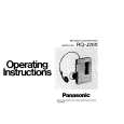 PANASONIC RQ-J20X Instrukcja Obsługi